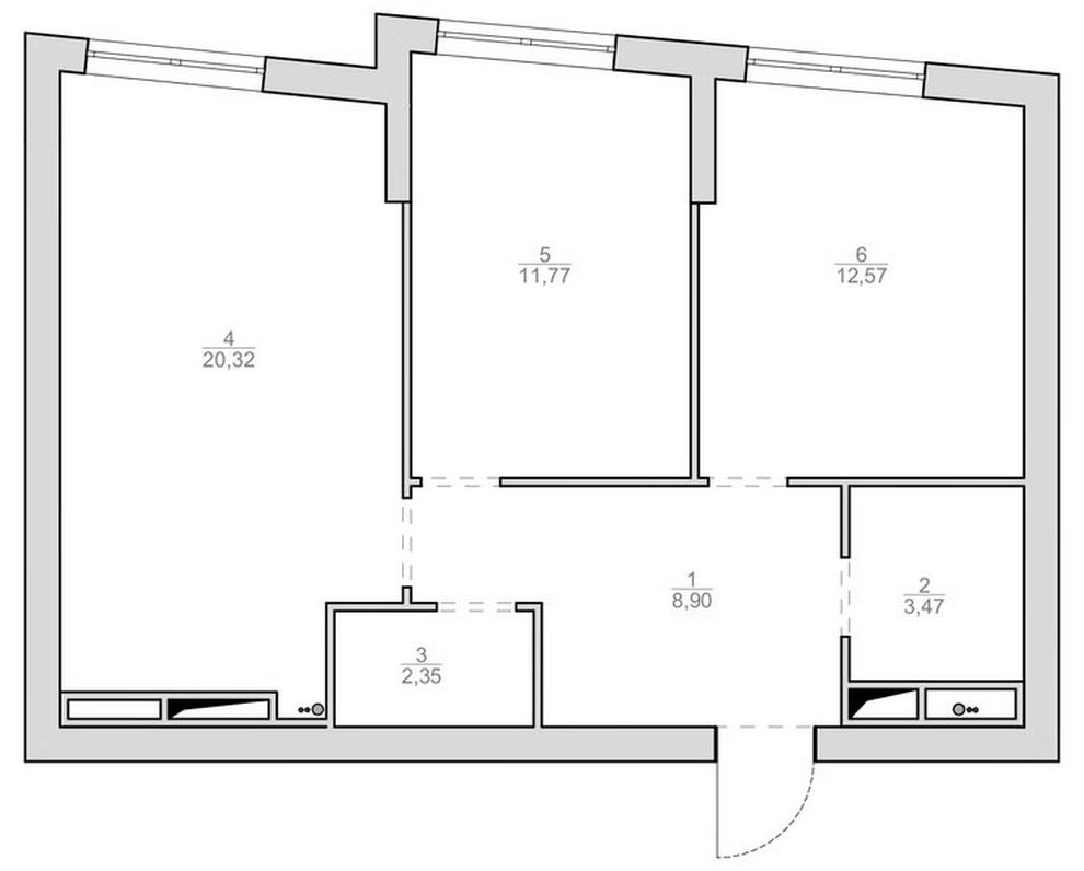 alaprajz 60m2 üresen