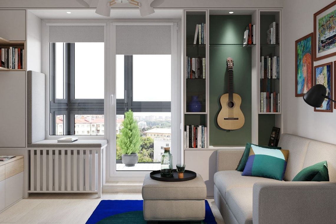 Tökéletesen praktikus, élhető, egyszerű de stílusos: férfi 34m2-es új lakása ötletes berendezéssel