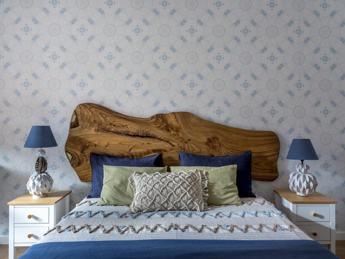 hálószoba - Új lakás napsütést és tengert idéző színekkel, természetes anyagokkal - fiatal pár 75m2-es otthona