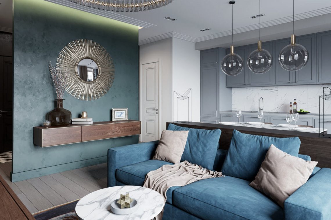 Beépített erkélyekkel 58m2-es kétszobás lakás, kényelmes, funkcionális enteriőr szép részletekkel