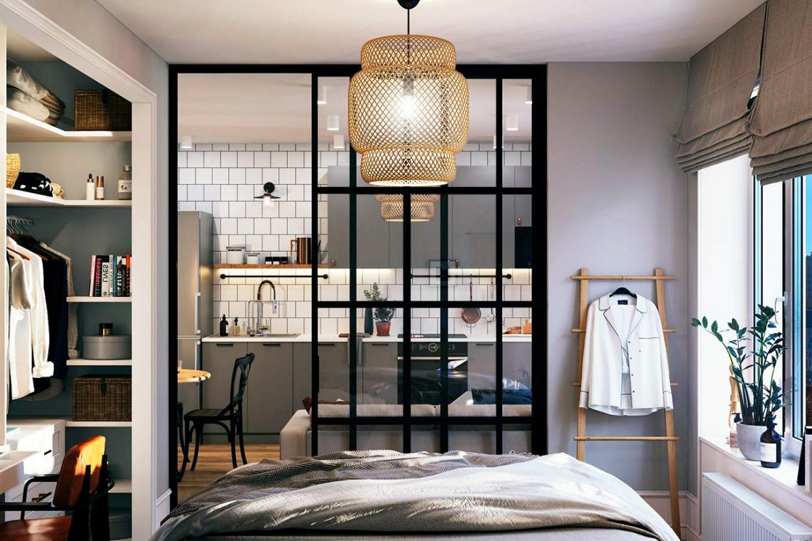 Fiatal lány letisztult skandináv stílusban berendezett, tágasra és világosra hangolt 45m2-es lakása