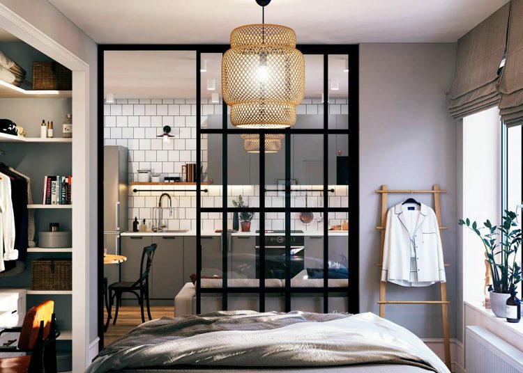 Fiatal lány letisztult skandináv stílusban berendezett, tágasra és világosra hangolt 45m2-es lakása