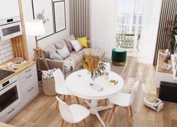 Szép gyerekszoba, otthonos, természetes, világos berendezés fiatal pár 60m2-es lakásában