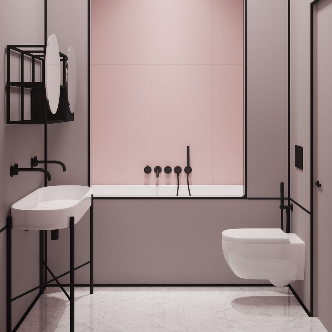 Fekete dekoráció a fürdőben - új fürdőszoba trendek 2020
