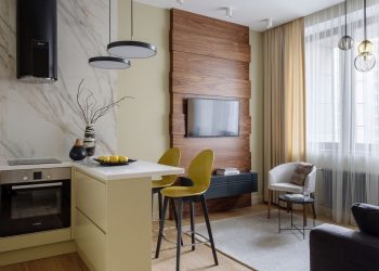 modern minimál lakberendezés 48m2-en természetes színekkel