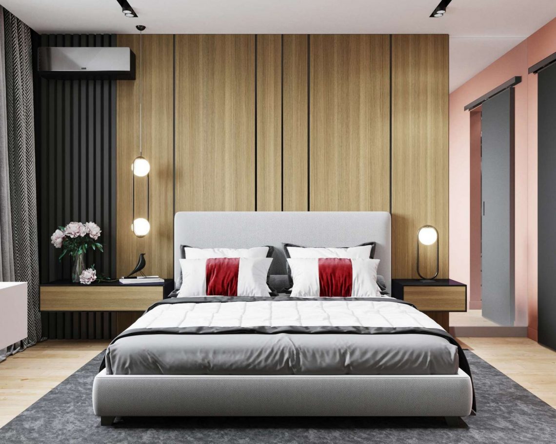 Modern lakásberendezés, érdekes dekoráció, szép színek 55 négyzetméteren