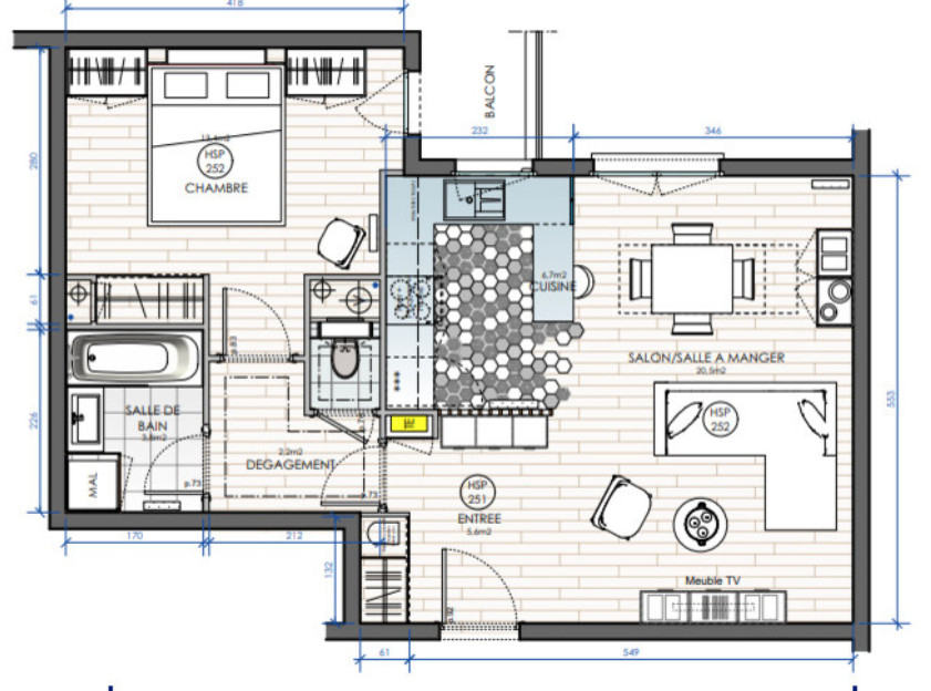 Elavult lakásberendezés felújítása és frissítése modern, kortárs dekorációval és színekkel 55m2-en
