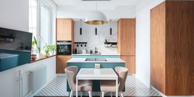 Konyhasziget, tágas, kényelmes terek 54m-en, fiatal nő lakása egyszerű, világos berendezéssel, természetes anyagokkal