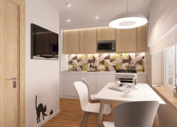 Babaágynak kellett helyet találni fiatalok 45m2-es, modern stílusban berendezett lakásában