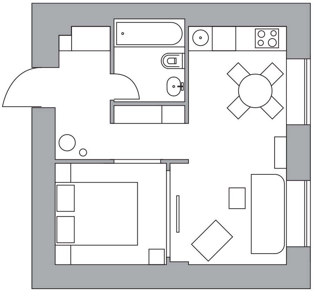 Tökéletes kis otthon egy nagymamának, 34m2 nyugodt, világos színekkel, ízléses vintázs részletekkel