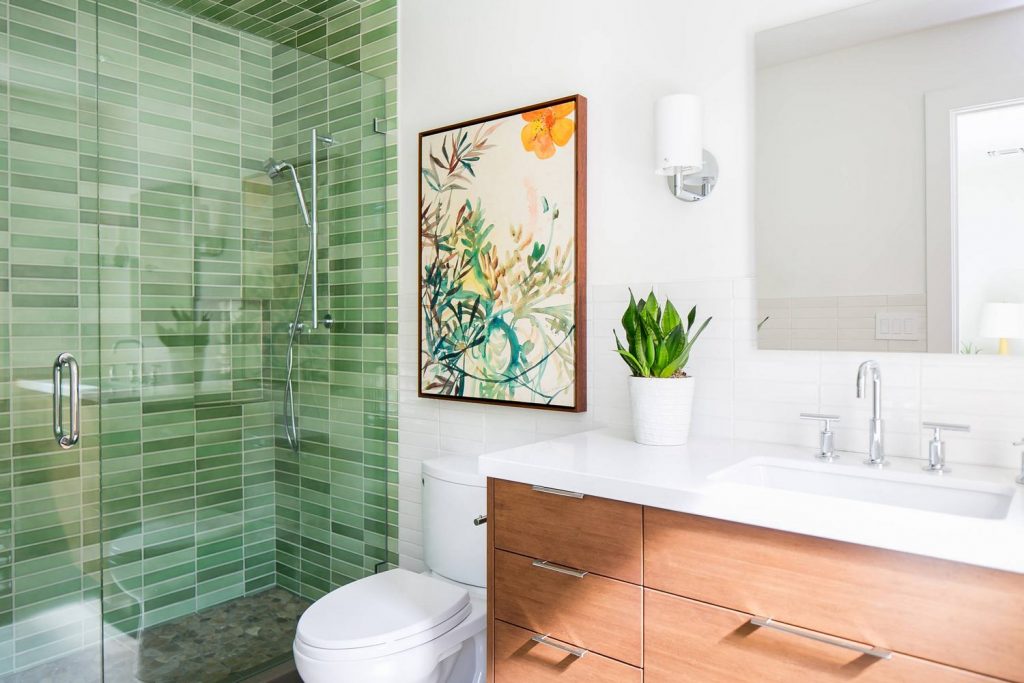 zöld - 14 látványos szín ötlet új fürdőszoba elevenebb, vidámabb hangulatú dekorációjához