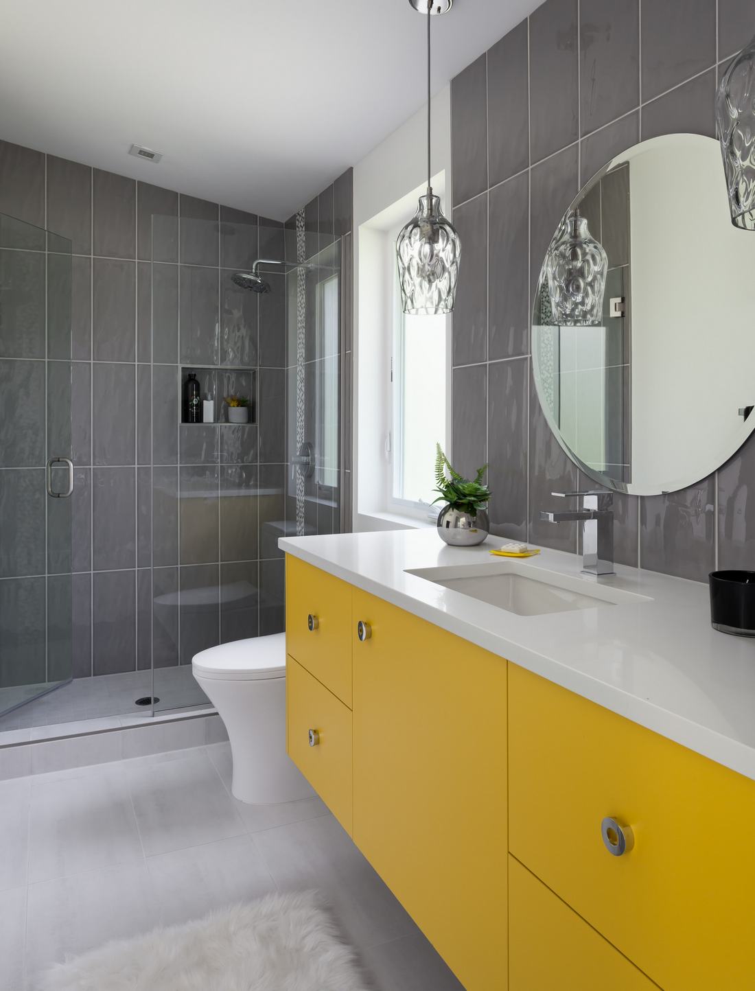 sárga - 14 látványos szín ötlet új fürdőszoba elevenebb, vidámabb hangulatú dekorációjához