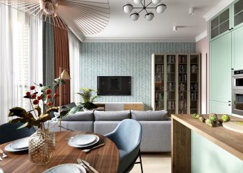 3 kényelmes szoba család 65m2-es otthonában - jól megtervezett elosztás, szép színek