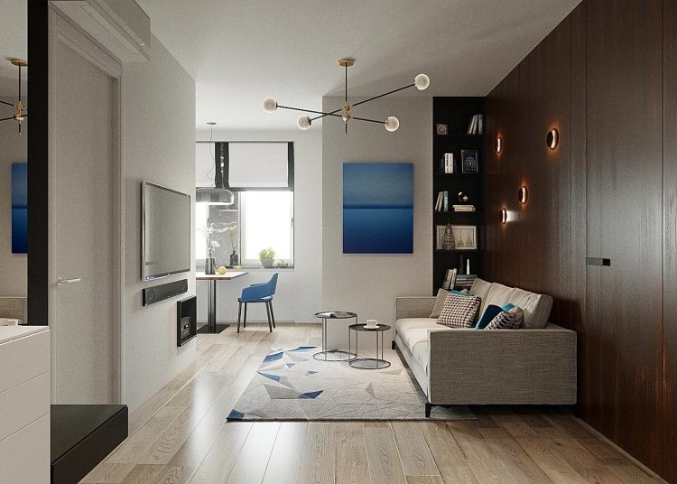 46m2-es lakás bővítése beépített erkéllyel, jobb elosztás és modern, letisztult berendezés