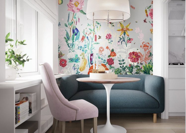 Fiatal lány kis lakása az elosztás optimalizálásával és világos, friss dekorációval - 32m2