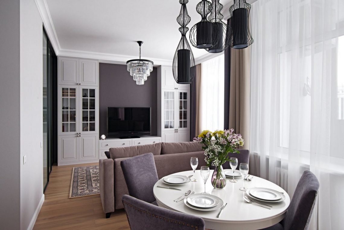 Letisztult, elegáns enteriőr házaspár 50m2-es lakásában, nyugodt, tiszta színpalettával