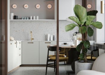 Otthonos elegancia semleges háttérrel, természetes színekkel kétszobás lakásban