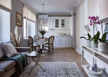 Szép, igényes és kényelmes berendezés 34m2-en, minden helyet optimálisan kihasználva egy szobában