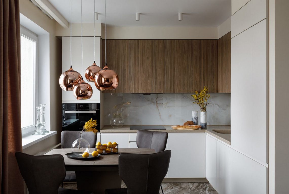 Falak átalakításával kényelmesre hangolt 52m2-es, kétszobás lakás, modern berendezés