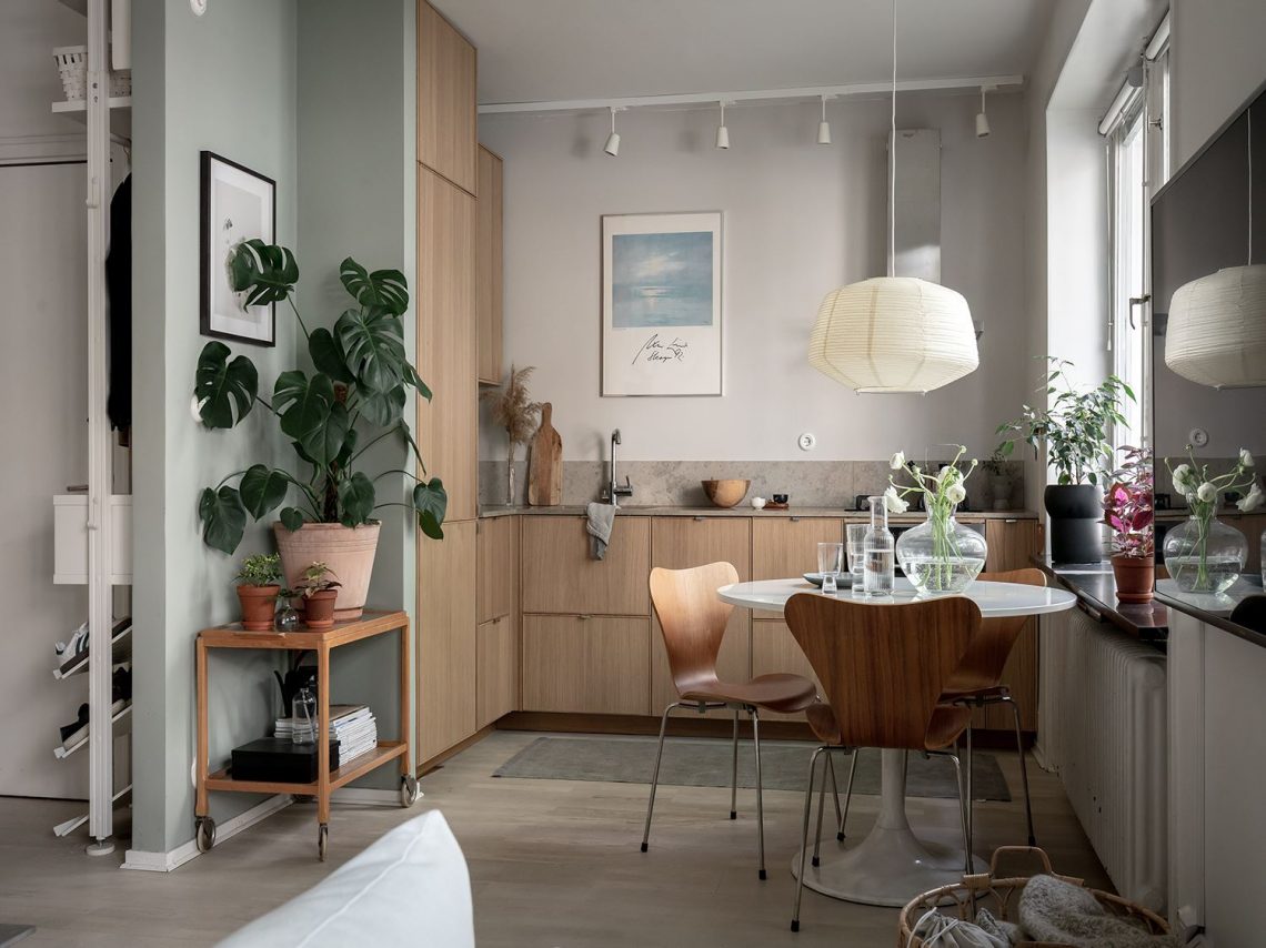 Okosan elosztott és szépen berendezett tér 37m2-en, egyszerű, stílusos lakásdekoráció