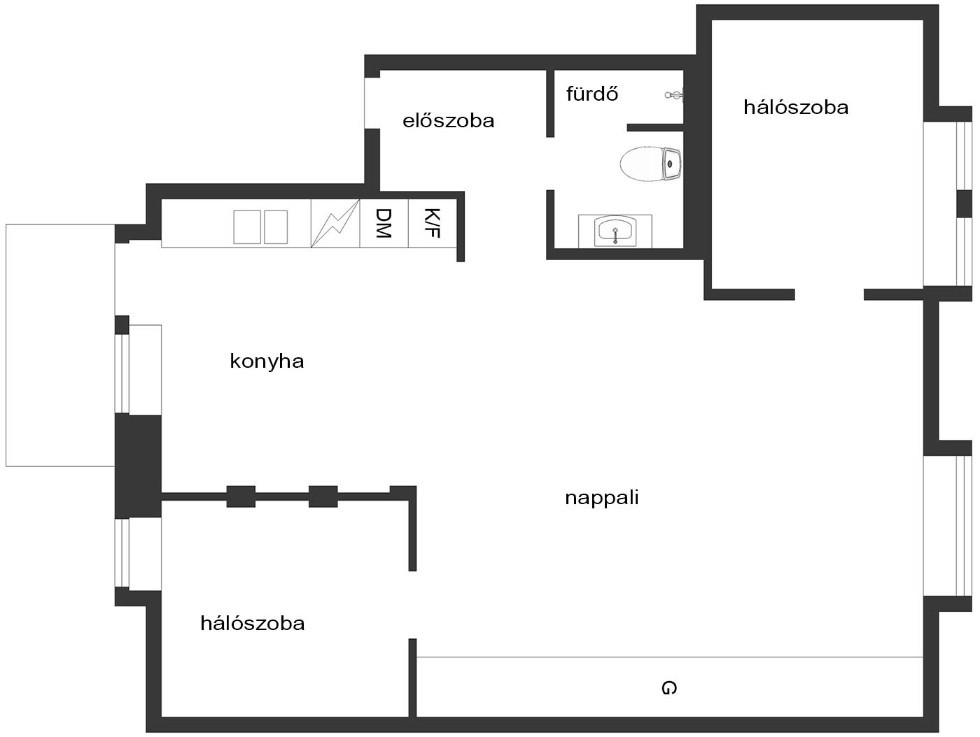Szuper tetőtéri lakás 75m2-en, látványos tér tágas nappali-konyhával, két hálószobával