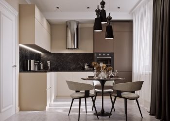 Tejeskávé színárnyalataival díszített otthonos kétszobás lakás, elegáns részletekkel