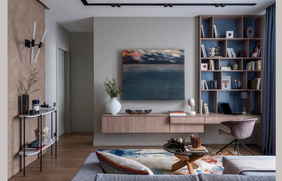 Elegáns faldekoráció egy szépen és ízlésesen berendezett 60m2-es lakásban