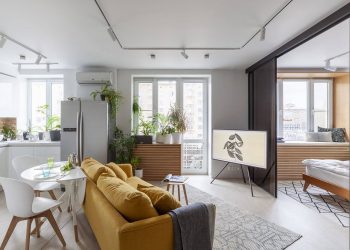 Fiatal pár 46m2-es otthona saját igényekre szabott elosztással, modern, fiatalos berendezéssel