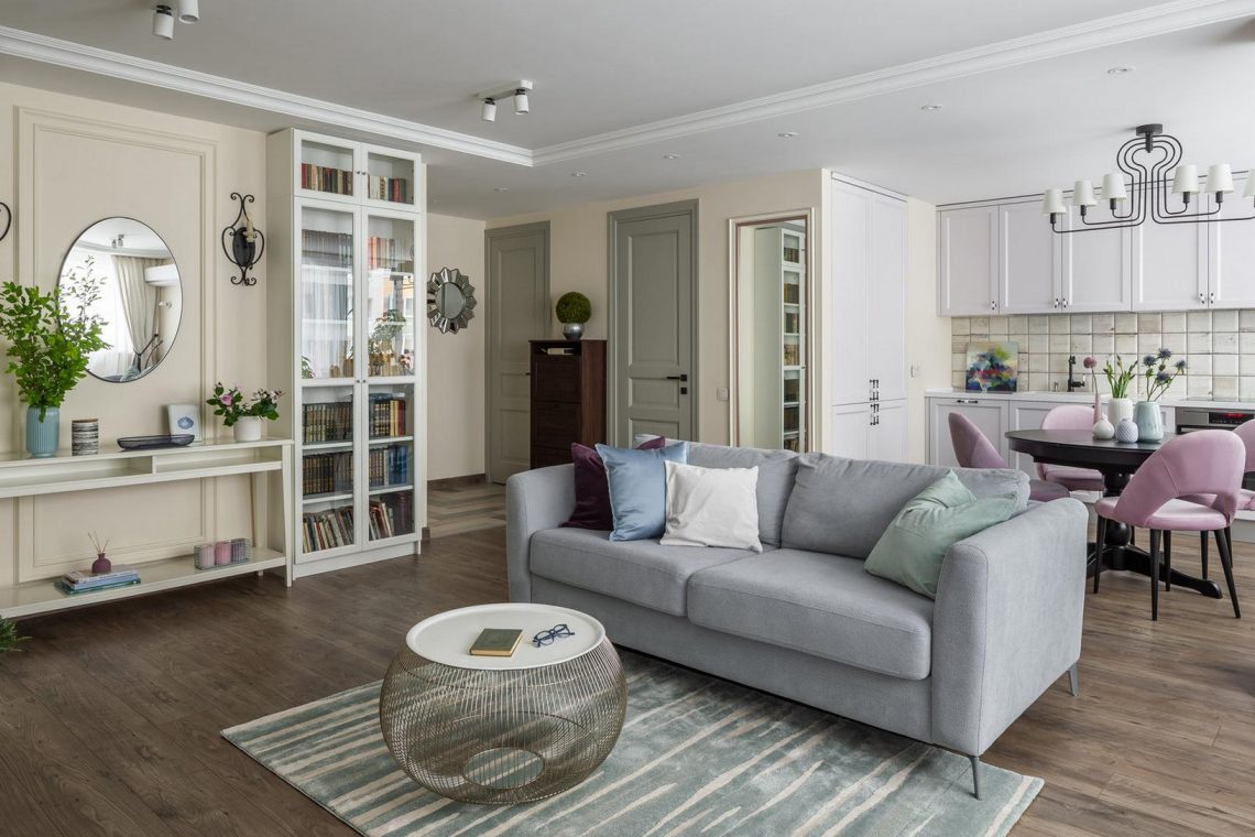 Szelíd dekoráció lágy színekkel, fiatal család szép otthona IKEA bútorokkal 83m2-en