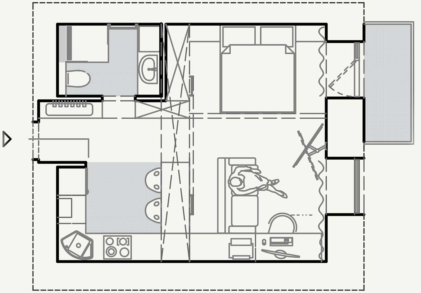 Szuper lakberendezés 29m2-en, kis lakás kreatív, stílusos és nagyon praktikus kialakítása