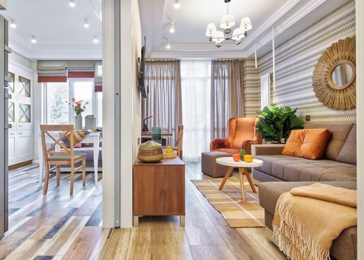 Jó hangulat 35m2-en, tolóajtók, gardróbhelyiség, természetes színek