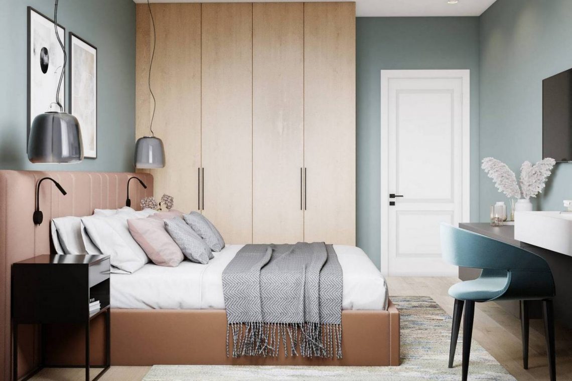 Szép, nyugodt hangulatot adó színek 72m2-en, barna, szürke, zöld, terrakotta árnyalatokkal