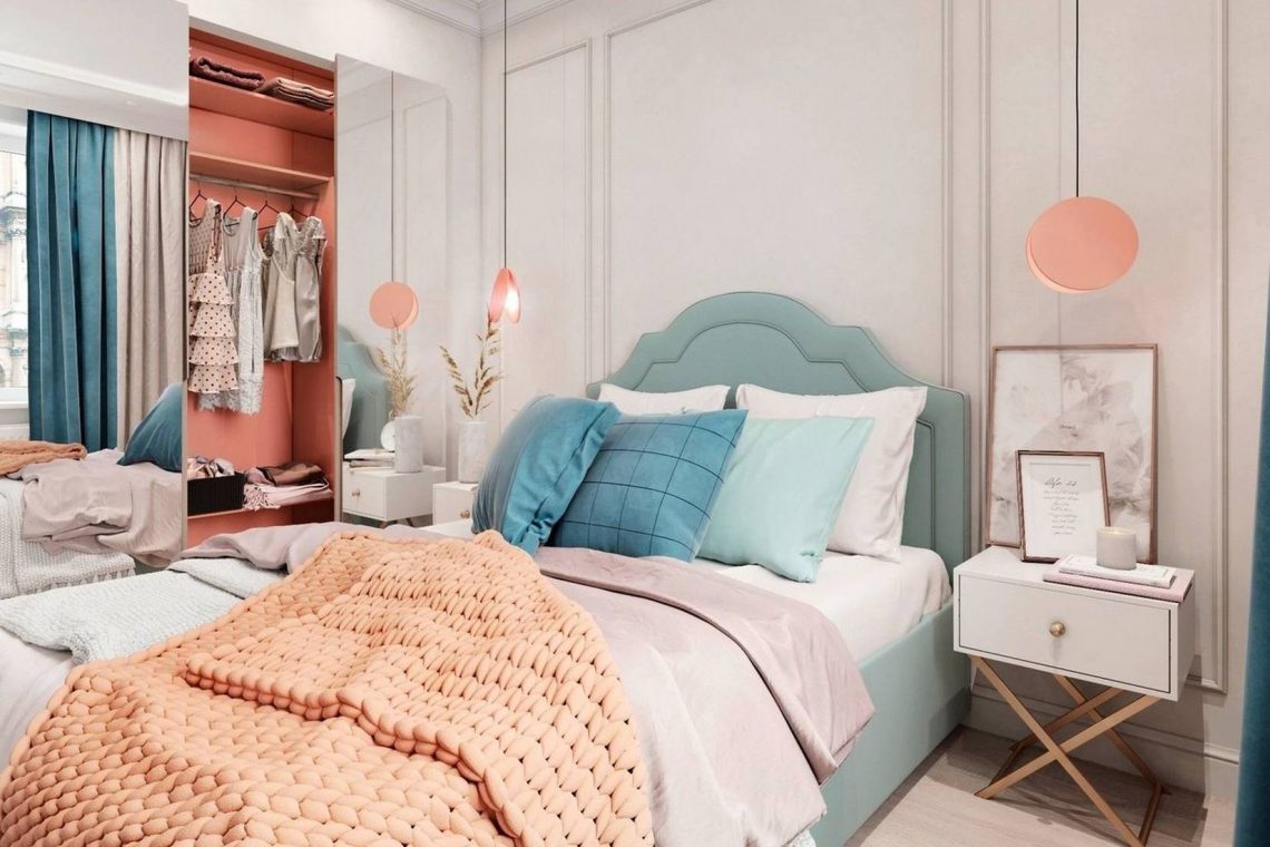 Kis lakás külön hálószobával és gardróbhelyiséggel, praktikus elosztás tágas konyha - étkezővel