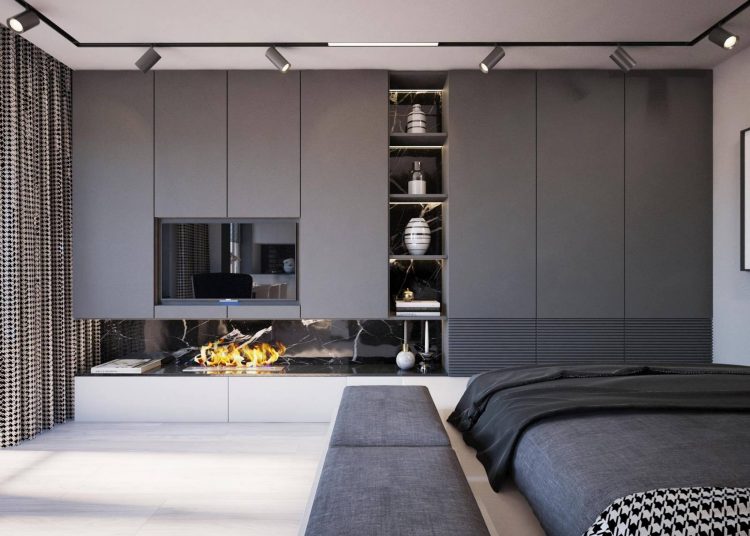 Szürke és fehér elegáns párosítása, kis lakás egyedien, modern stílusban berendezve, 30m2