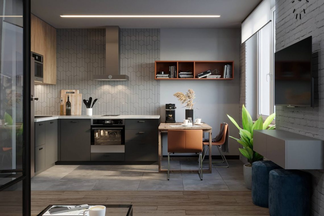 Szuper legénylakás 35m2-en, férfiasra hangolt, modern berendezéssel és dekorációval