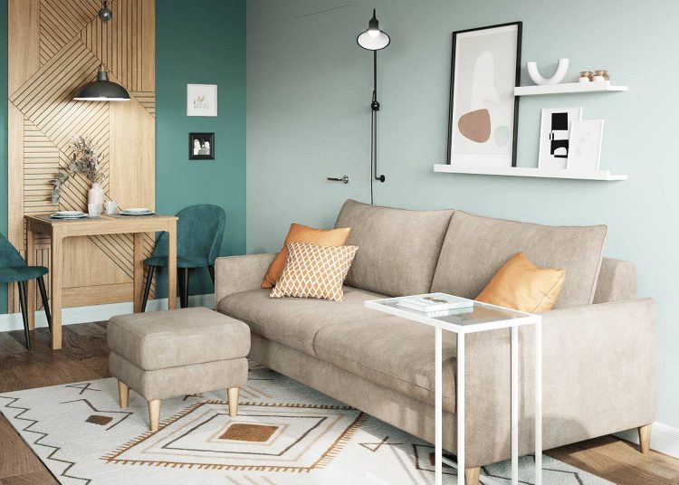 Harmonikus, természetes színpaletta és fa elemek összhangja 45m2-en, praktikus elosztás