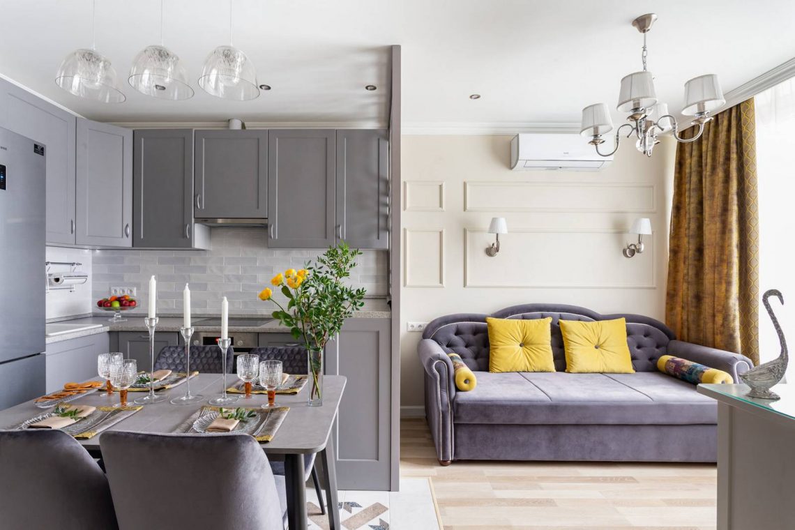 Konyha és egy szoba helyett új, nagyon kényelmes elosztás 38m2-en egy házaspárnak