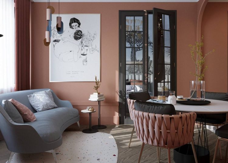 Szuper mini lakás 28m2-en, szokatlan színek, kreatív berendezés