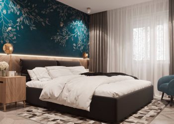 Család háromszobás otthona szép színekkel, természetes és elegáns hangulattal