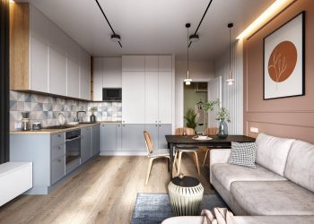 Divatos és harmonikus pasztell színekkel díszített háromszobás családi otthon 90m2-en