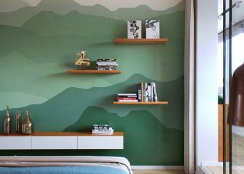 Egyedi falfestés természetes hangulattal hálószobában