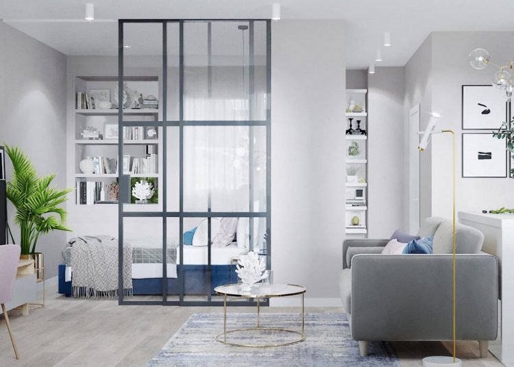 Fiatal hölgy 38m2-es otthona, egyszobás lakás szép berendezése lágy színekkel