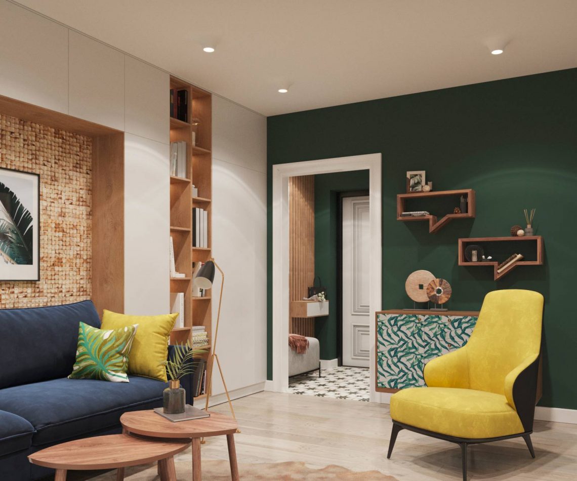 Hogyan lett plusz nappali szoba az előszoba és közlekedő átalakításával kétgyermekes család otthonában