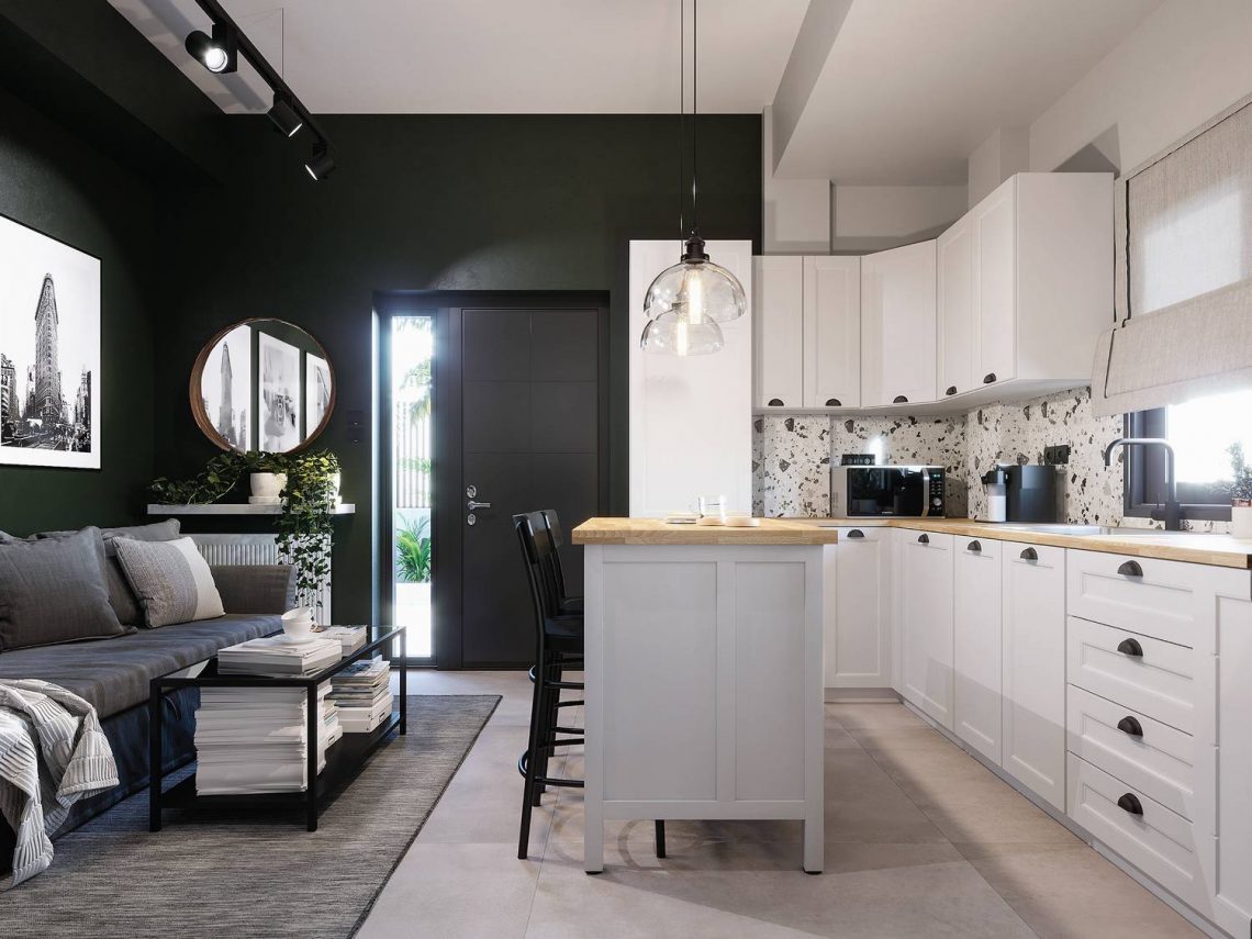 Kreatív berendezés kis területen, modern skandináv stílus 30m2-es lakásban