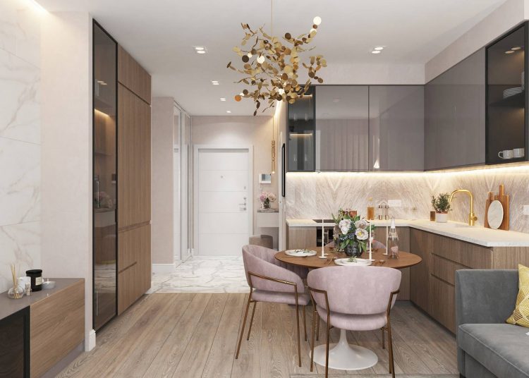 Szép, nyugodt, visszafogottan elegáns berendezés 55m2-en, kényelmes, praktikus elosztás