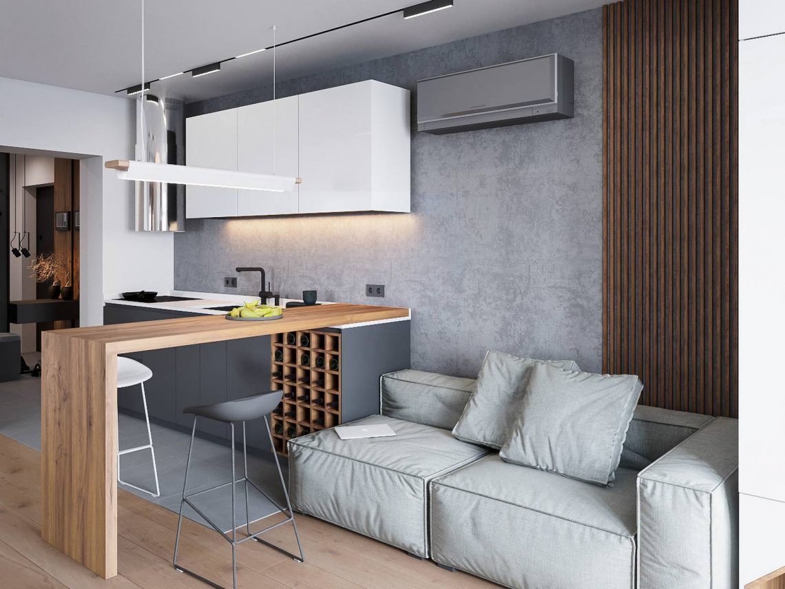 Fiatal pár és egy kiskutya 56m2-en - letisztult, modern otthon sok funkcióval