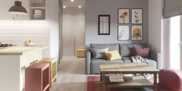 Hogyan lehet dekoratív egy 42m2-es lakás semleges színpalettával és egyszerű megoldásokkal