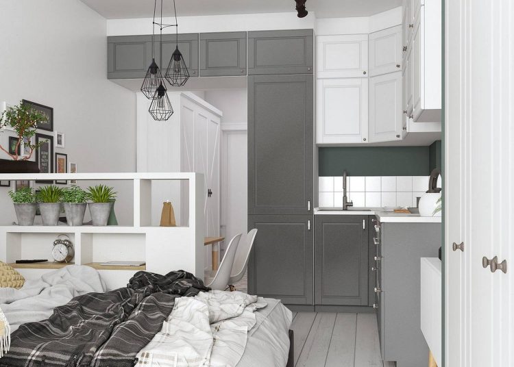 Hogyan lehet kényelmes és stílusos egy keskeny, mindössze 28m2-es lakás - kompakt kis lakásban minden fontos funkció, könnyű és praktikus skandináv stílusban