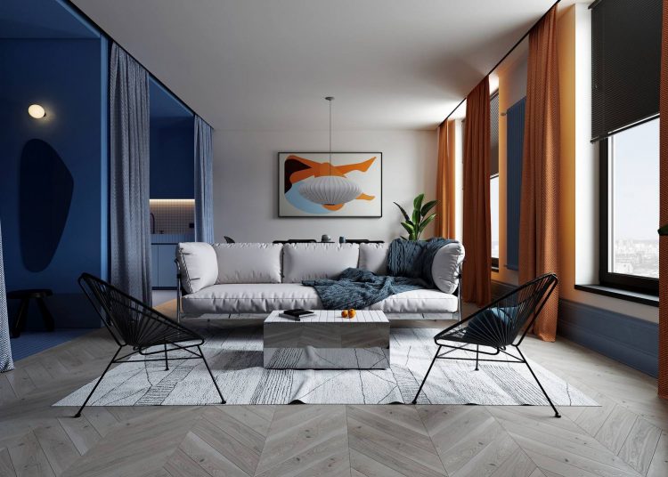 Különleges színhasználat és harmónia 83m2-en, fiatal nő stílusos lakása látványos elemekkel