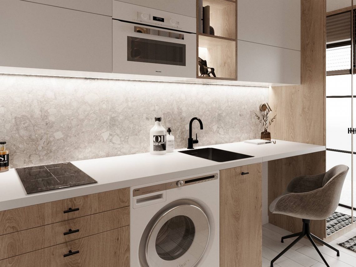 Önálló lakás egy 11m2-es konyhából egyetemista tanulónak kialakítva Budapesten